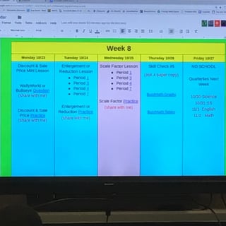 An image of a computer screen, where a learning playlist of educational content is displayed.