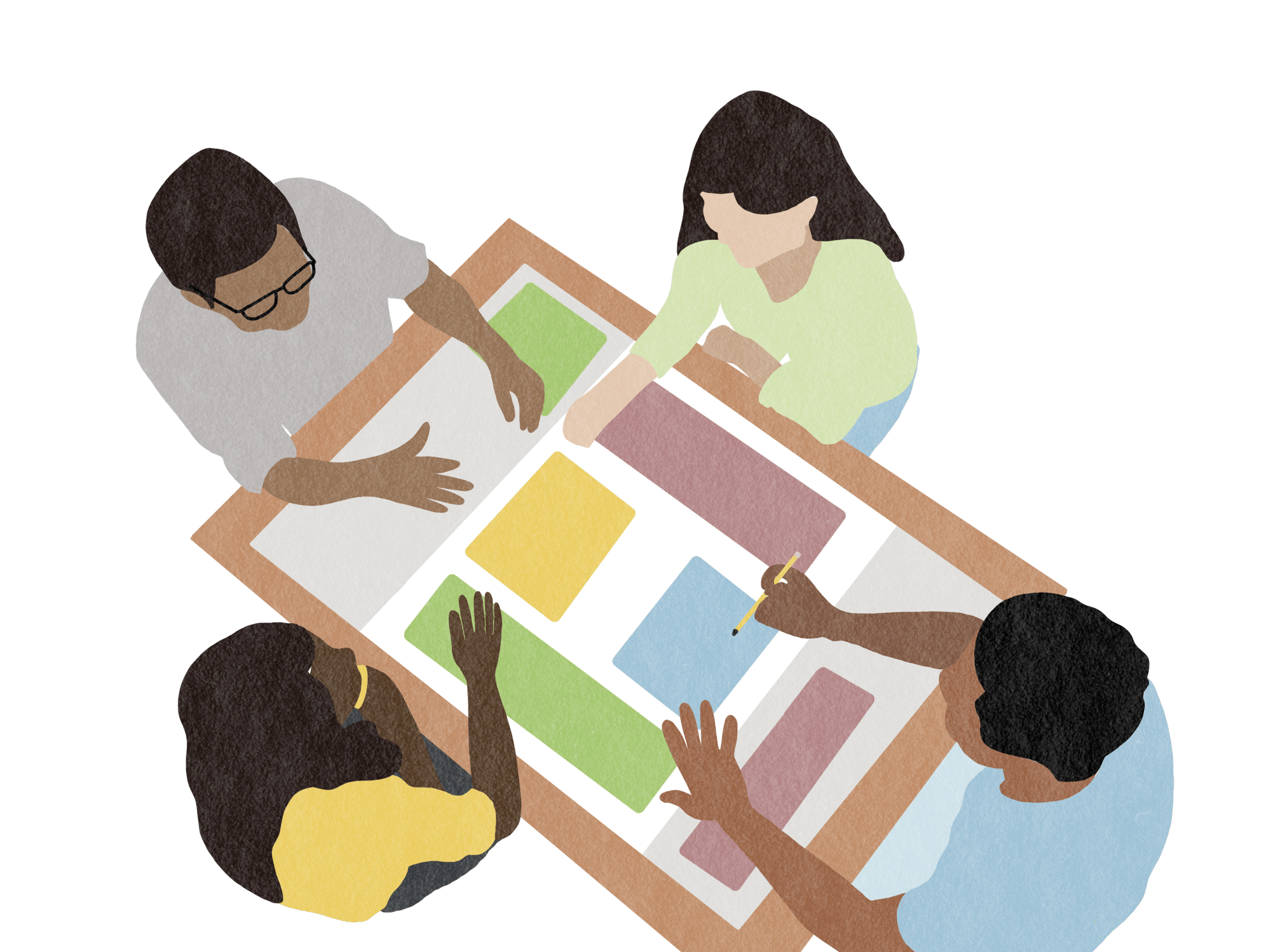 2021 [PersonalizedLearning] Illustration [StudentsMakingTrifold]