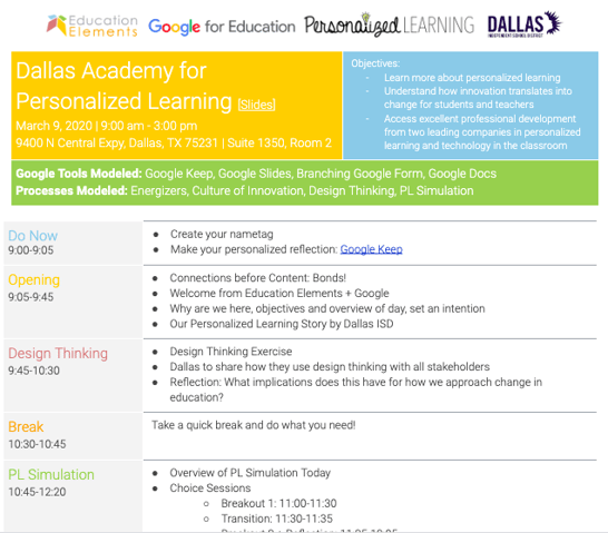 PL Academy agenda