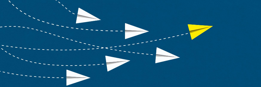 paper planes with leader