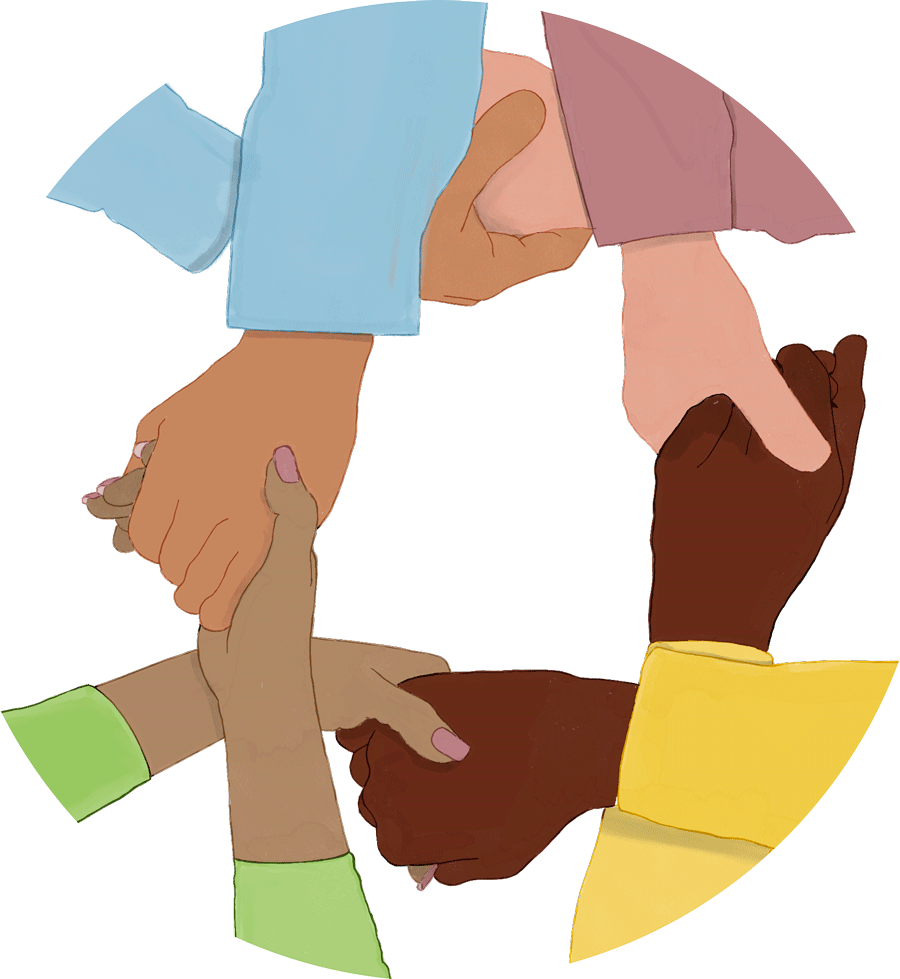 Connected-hands-circle
