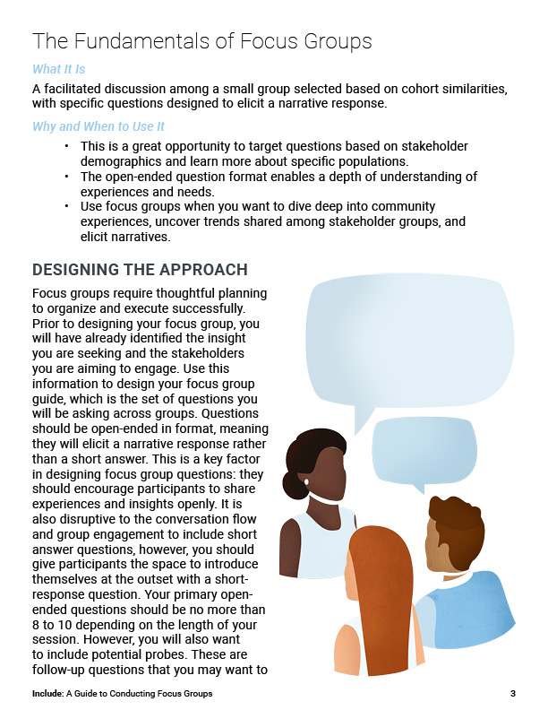 Include - A Guide to Conducting Focus Groups page 3