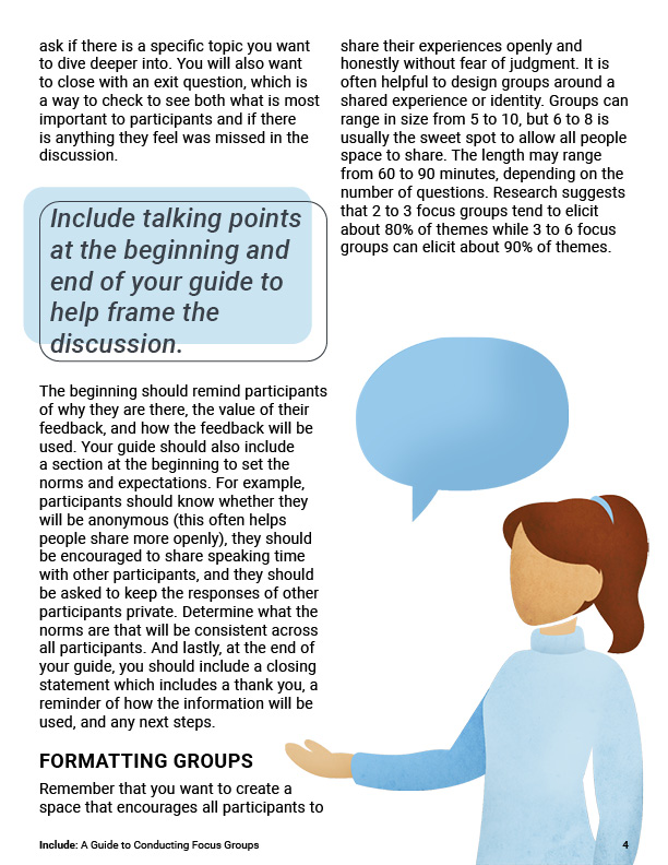 Include - A Guide to Conducting Focus Groups page 4