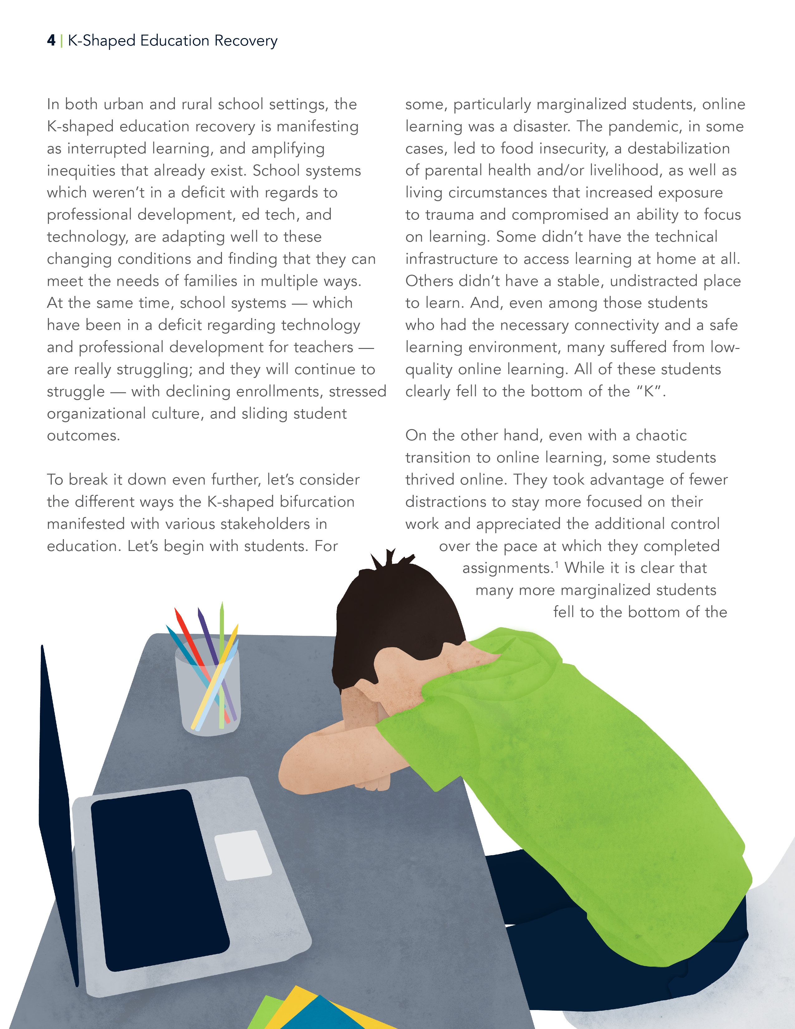 K Shaped Education Recovery Guide page 4