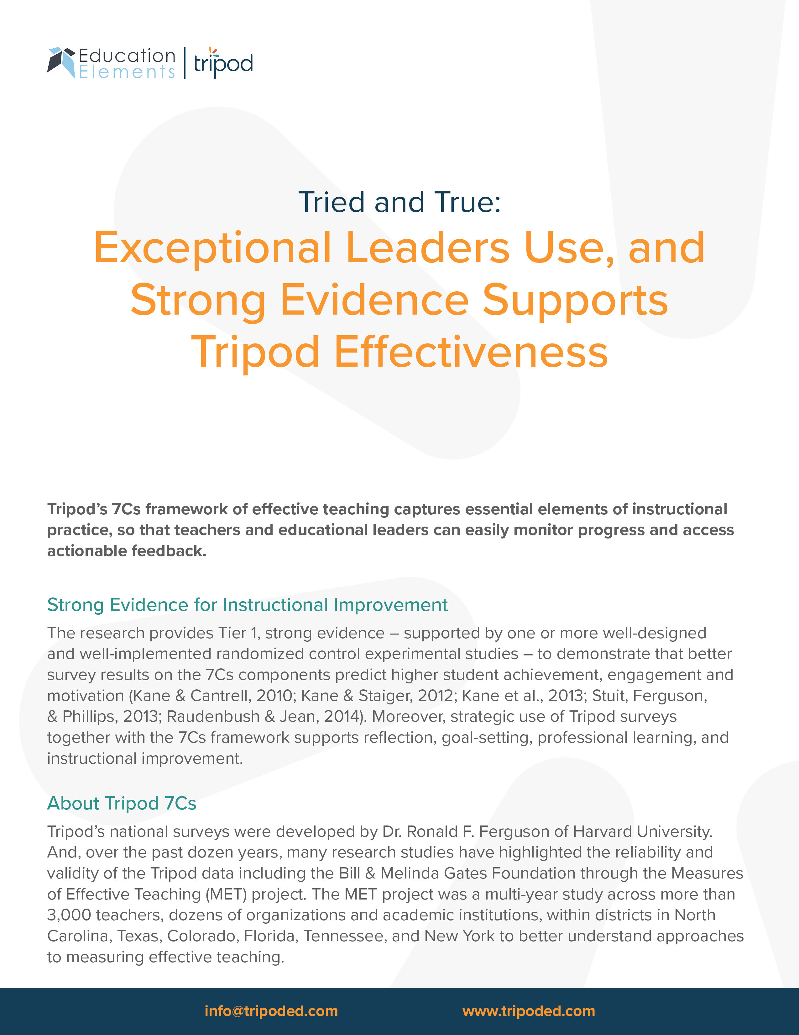 Tripod 7Cs Evidence Page 1